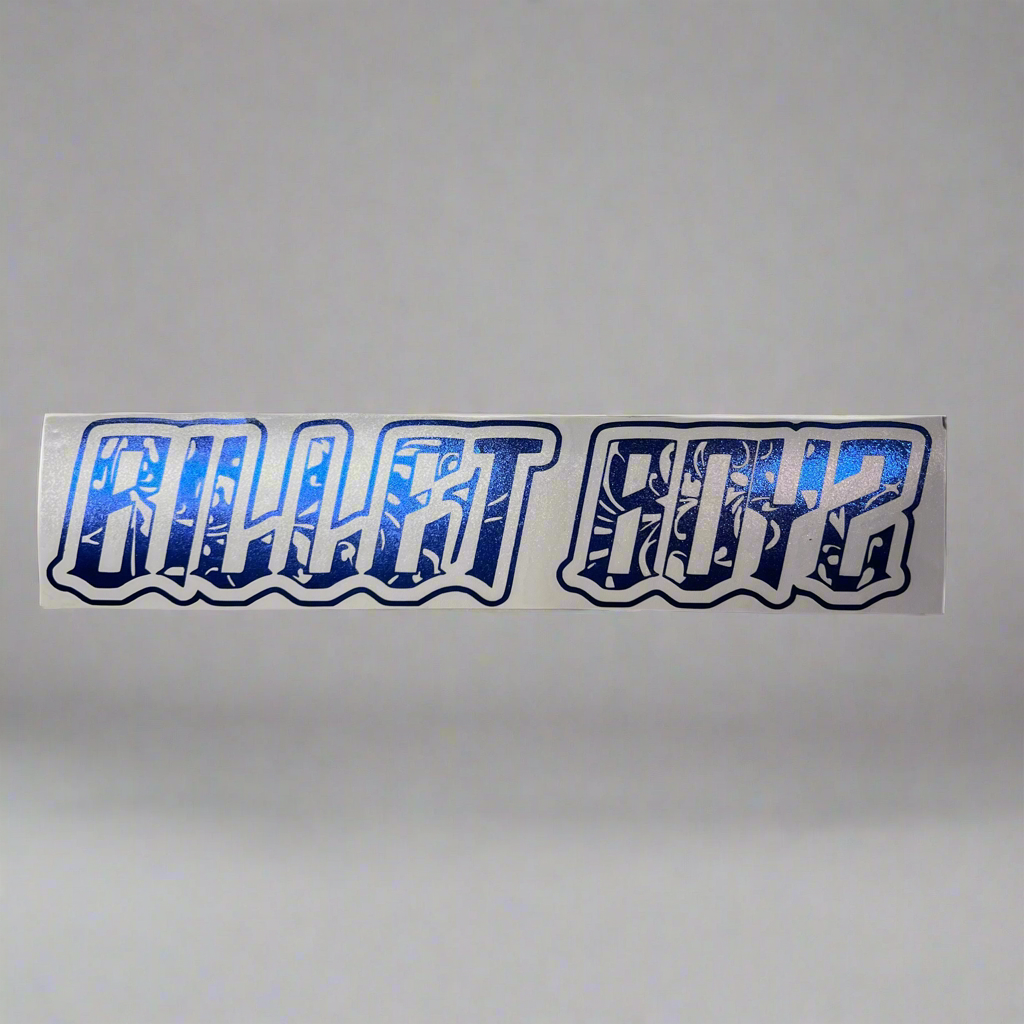 Blue Engraved Chrome